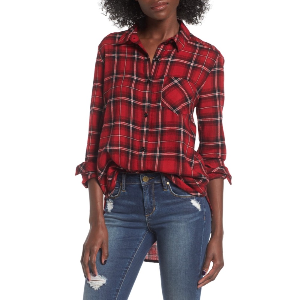 BP | oversized red flannel